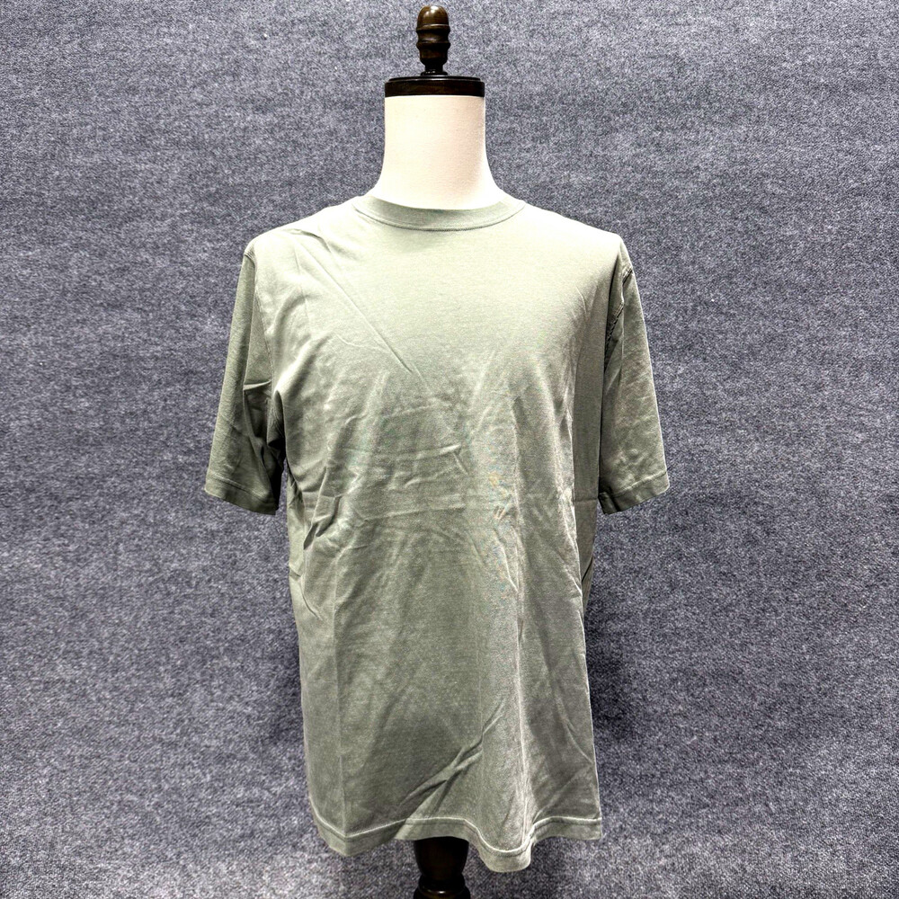 Vintage Made in USA Mens T Shirt Large 42-44 Sage Green Blank Single Stitch